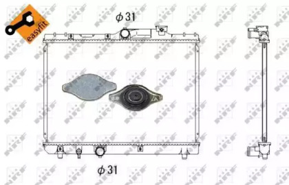 Радіатор охолодження Toyota Corolla1.3-1.8 89-01 NRF 53339