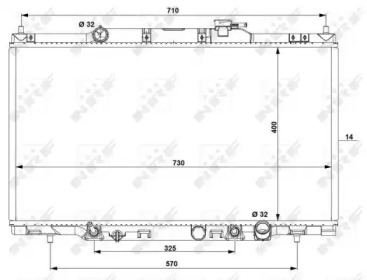 Радіатор охолодження Honda CR-V II 2.0 01-07 NRF 53574