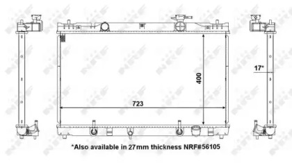 Радіатор охолодження двигуна NRF 53587