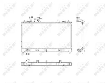 Радіатор охолодження Mazda 6 2.3/2.5MZR 02-13 NRF 53752