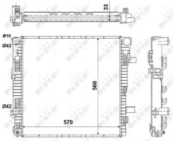 Радіатор охолодження MB Vario 2.9TDI 96- NRF 53895