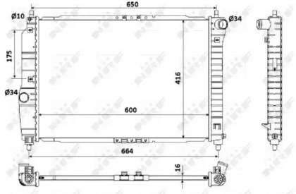 Радіатор охолодження двигуна NRF 53902
