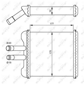 Радіатор обігріву салона NRF 54237