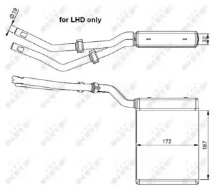Радиатор обігріву салона NRF 54303