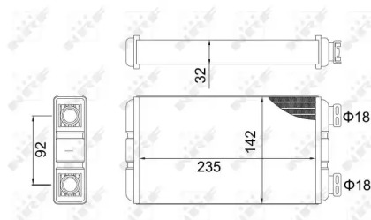 Радиатор обігріву салона NRF 54312