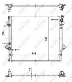 Радиатор системы охлаждения NRF 56104
