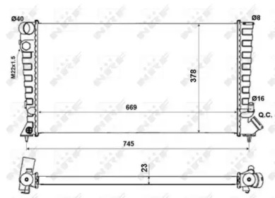 Радіатор NRF 58189A