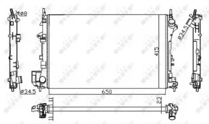 Радіатор охолодження двигуна NRF 58203A