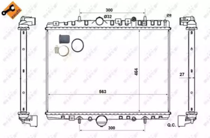 Радіатор охолодження Peugeot Expert Tepee 2.0i NRF 58315 — фото 6