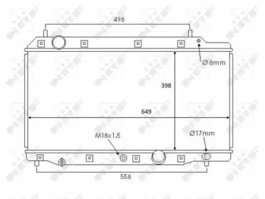 Радіатор охолодження Honda CR-V II/FR-V 2.2 CTDi 05- NRF 58383