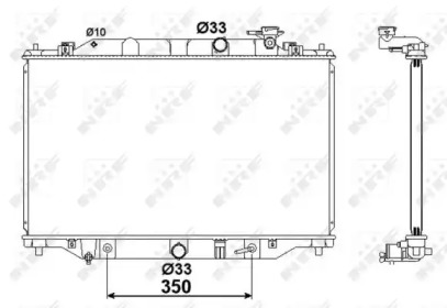 Радіатор охолодження двигуна NRF 58417