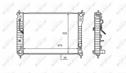 Радиатор охлаждения двигателя NRF 58449