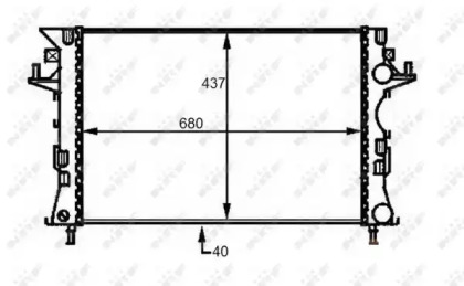 Радіатор охолодження Renault Espace IV 2.2/3.0dCi 02-06 (АКПП) NRF 58490
