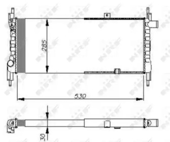 Радіатор охолодження Opel Kadett E 1.2-1.6 -94 -AC NRF 58711