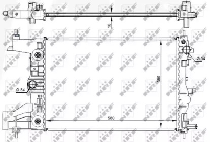 Радіатор охолодження двигуна (РОЗПРОДАЖ) NRF 59144