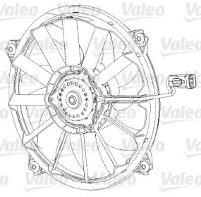 Вентилятор, охлаждения двигателя Valeo 696091