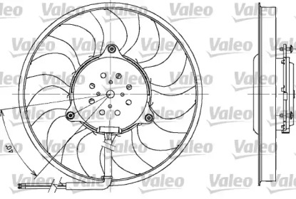 Вентилятор, охолодження двигуна Valeo 698611