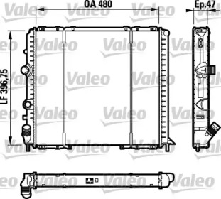Радиатор системы охлаждения Valeo 732071