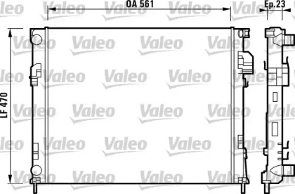 Радіатор системи охолодження Valeo 732853