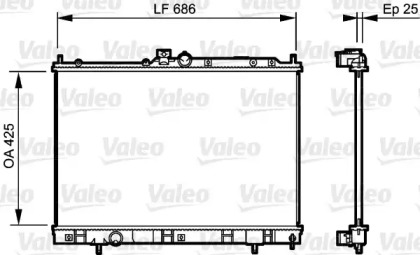 Радіатор системи охолодження Valeo 735203