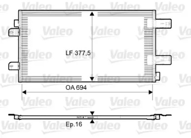 Конденсатор кондиціонера Valeo 814003