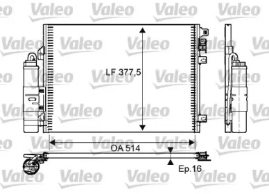 Конденсатор кондиционера Valeo 814051
