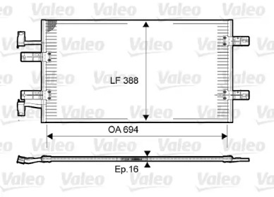 Конденсатор кондиціонера Valeo 814171