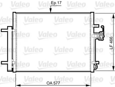 Конденсатор кондиціонера Valeo 814360