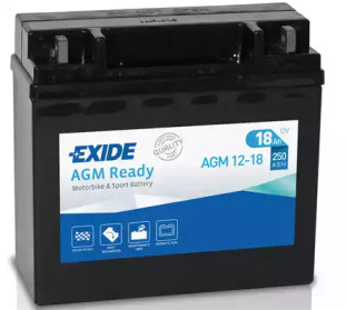 Акумулятор мото EXIDE AGM 12V/18Ah/250A AGM12-18