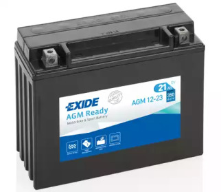 Акумулятор мото EXIDE AGM 12V/21Ah/350 (205x90x165) AGM12-23