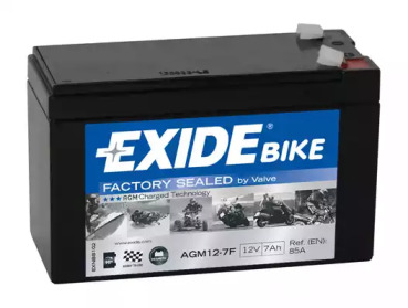Аккумулятор мото EXIDE AGM 12V/7Ah/85A AGM12-7F