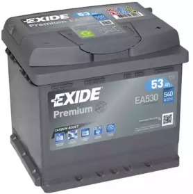 Акумулятор Exide Premium (207×175×190), 53Ач, 540А, R+ EA530