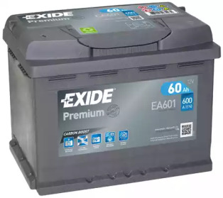 Акумулятор EXIDE Premium Carbon Boost 12V/60Ah/600A EA601