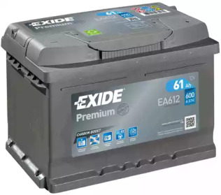 Акумулятор Exide Premium (242×175×175), 61Ач, 600А, R+ EA612