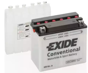 Акумуляторна батарея 18Ah/190A (180x90x162/+R/B0) (мото) (сухозаряджений) EXIDE EB18L-A