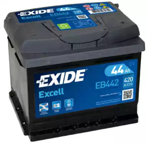 Аккумулятор EXIDE 12V/44Ah/420 (R+) (207х175х175) EB442