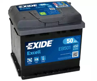 Акумулятор EXIDE 12V/50Ah/450 (L+) (207х175х190) EB501