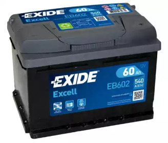 Акумулятор EXCELL 12V/60Ah/540A EXIDE EB602
