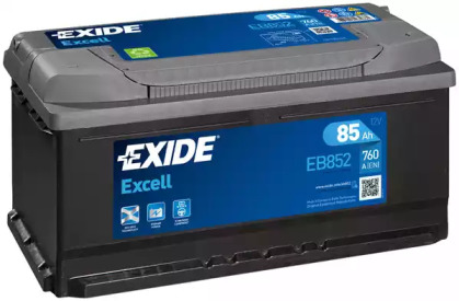Акумуляторная батарея 85Ah/760A (353x175x175/+R/B13) Excell EXIDE EB852