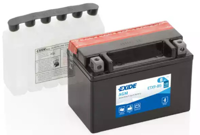 Аккумулятор мото EXIDE AGM 12V/8Ah/120 (150x90x105) ETX9-BS
