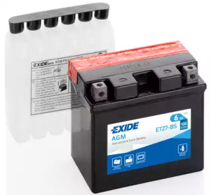 Аккумулятор мото EXIDE AGM 12V/6Ah/100 (115x70x105) ETZ7-BS