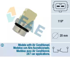 Датчик температури охолоджувальної рідини FAE 35310