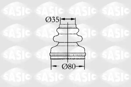 Ремонтний комплект пильника шруса з елементами монтажу SASIC 2873813