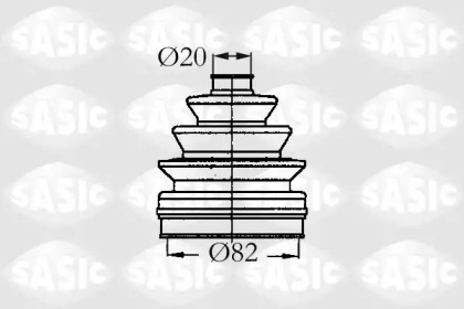 Ремонтний комплект пильника шруса с елементами монтажу SASIC 2933833