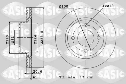 Комплект дисків гальмівних с 2 шт. SASIC 4004268J
