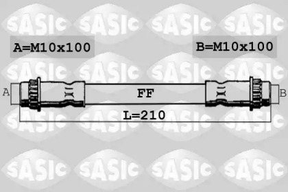 Тормозной шланг SASIC SBH4162