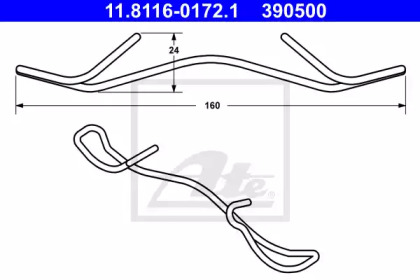 Комплект монтажний колодок ATE 11.8116-0172.1