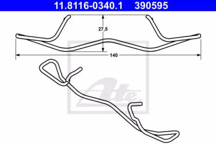 Комплект монтажний колодок (1од.) ATE 11.8116-0340.1