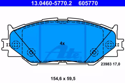 Тормозные колодки ATE 13.0460-5770.2