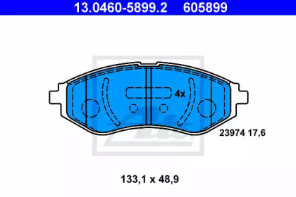 Гальмівні колодки ATE 13.0460-5899.2
